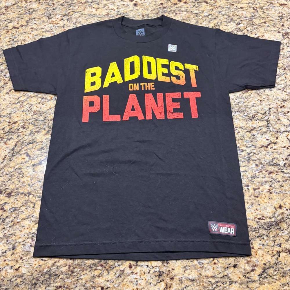 WWE Ronda Rousey Baddest on the Planet Black Graphic T-Shirt Men Medium ws